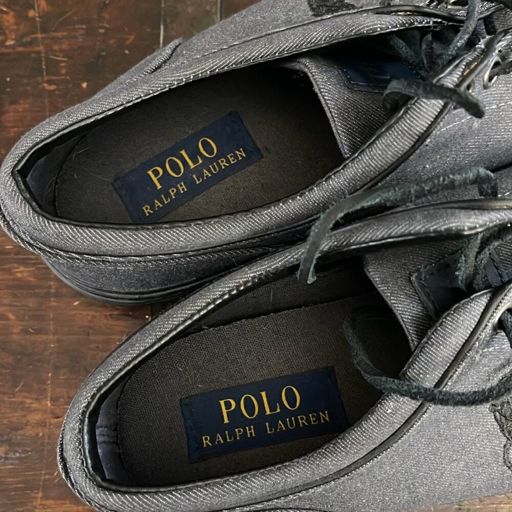 Men’s Polo Ralph Lauren Denim Faxon Sneakers Size 9.5 - Picture 7 of 7